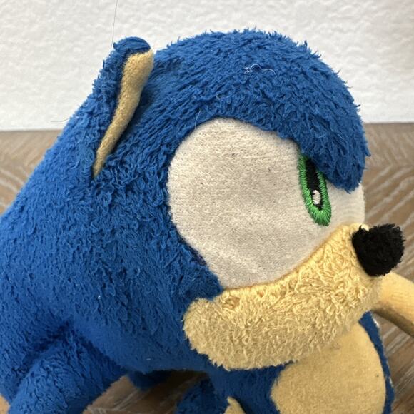 2018 Sonic The Hedgehog Sonic Pointing Finger Tomy 8 Inch Plush Extremely Rare - Picture 4 of 9